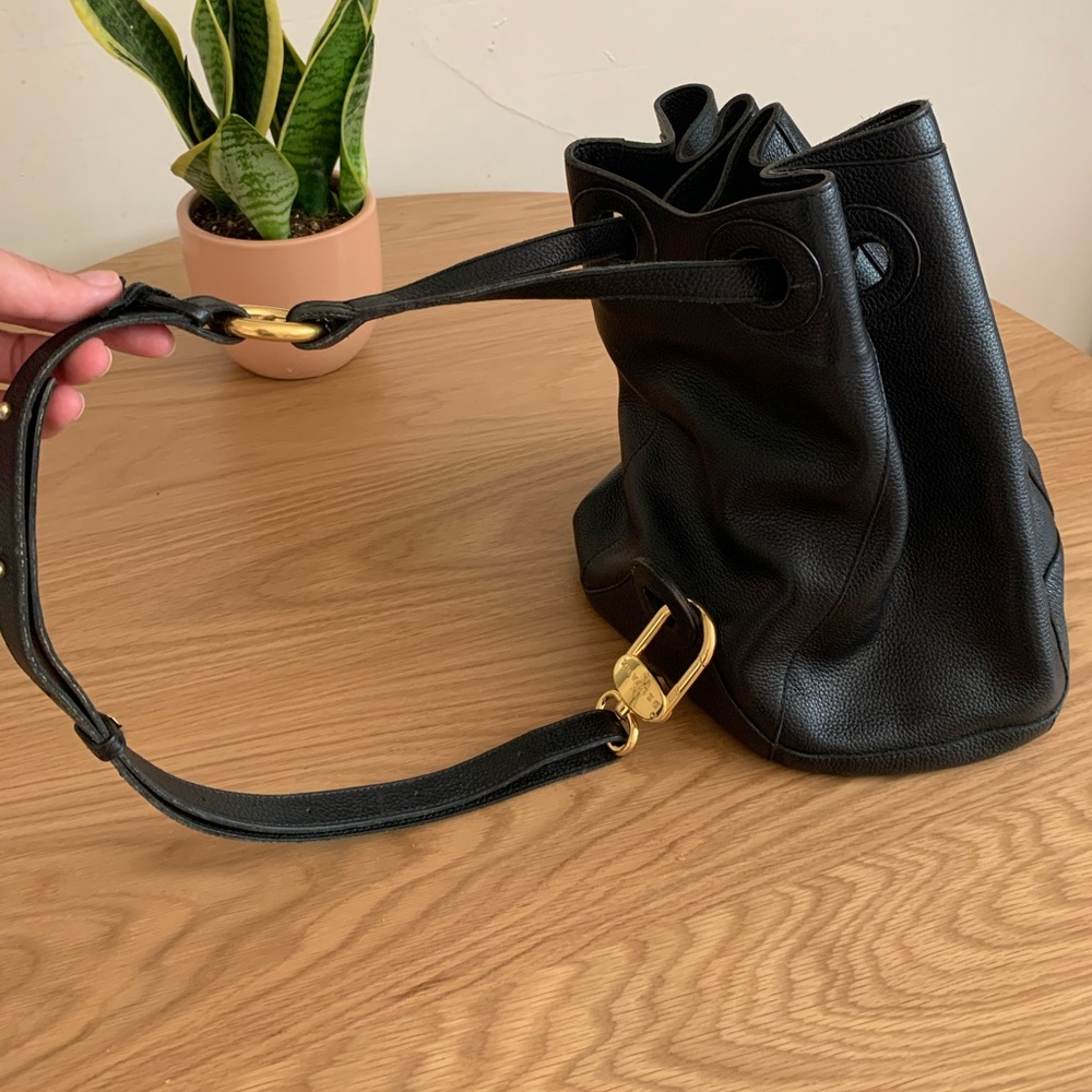 DELVAUX Leather Bucket Bag Vintage Great Condition